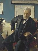 Valentin Serov Portrait of Emanuel Nobel, Sweden oil painting artist